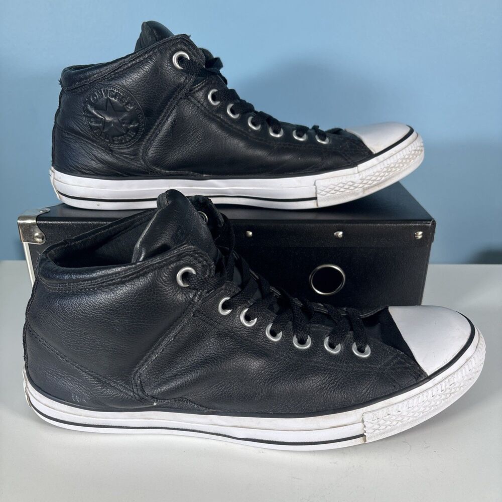 Converse All-Star Chuck Taylor High Street Mid Sneaker (Men’s  10) Leather Black